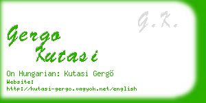 gergo kutasi business card