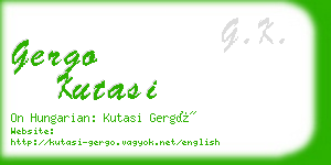 gergo kutasi business card